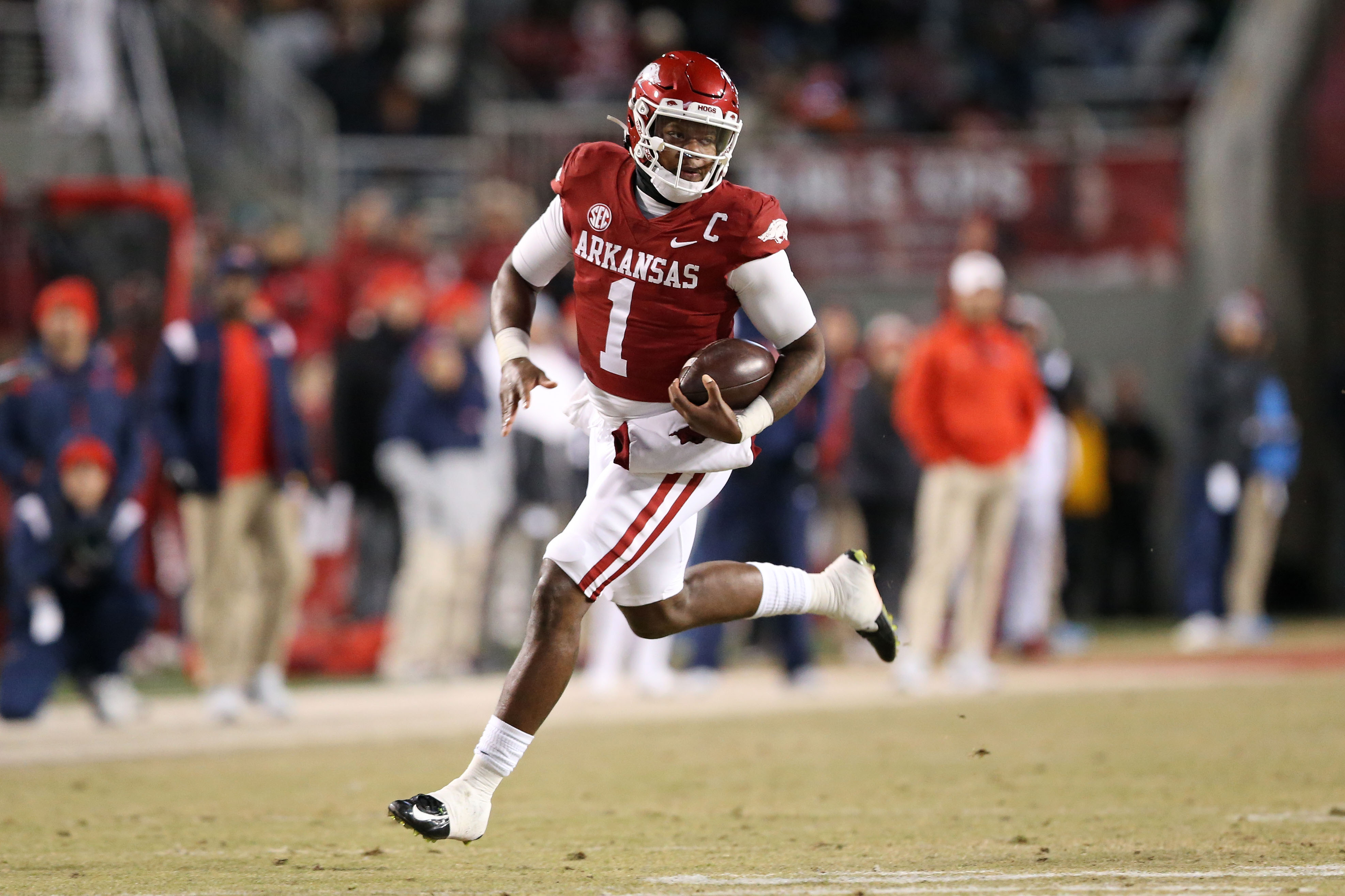 Arkansas Razorbacks quarterback KJ Jefferson vs. Ole Miss Rebels (2022)